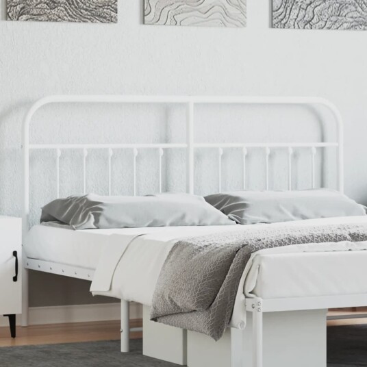  Sengegavl i metall hvit 180 cm 8720845882068