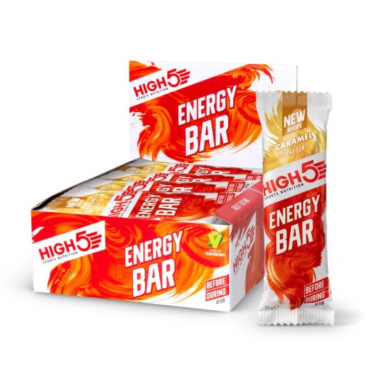 High5 Energy Bar karamell 55 g Kasse med 12 stk High5 Energy Bar karamell 55 g Kasse med 12 stk