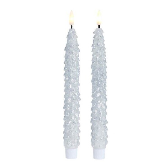 Lene Bjerre - Livia LED-kronelys 25 cm 2 stk sølv Lene Bjerre - Livia LED-kronelys 25 cm 2 stk sølv