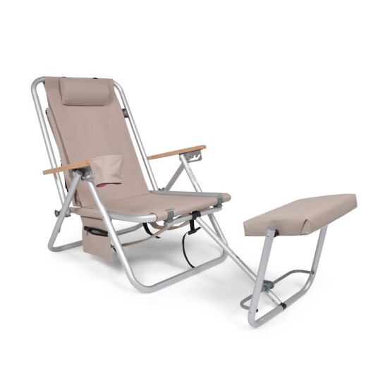 Fritab Roxy strandstol Beige Kjølebag og mobilholder Beige
