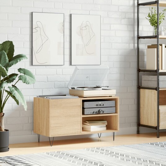 Hifi benk sonoma eik 85x38x48 cm konstruert tre