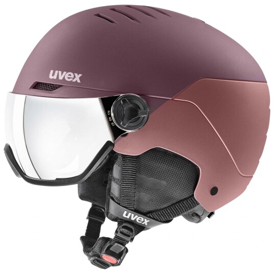 Uvex Wanted Visor Skihjelm med visir Bramble/Antique Rose Mat 54-58cm Uvex Wanted Visor Skihjelm med visir Bramble/Antique Rose Mat 54-58cm