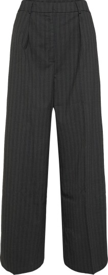 Topshop Tstascha Pleated Wide Leg Trousers Wvn   CHOCOLATE BROWN   42