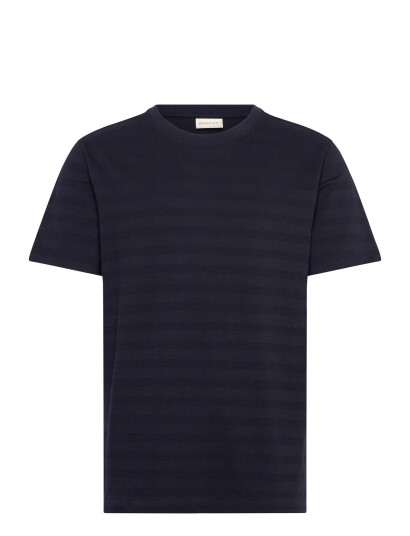 GANT Texture Stripe Ss Tshirt Navy XXXL