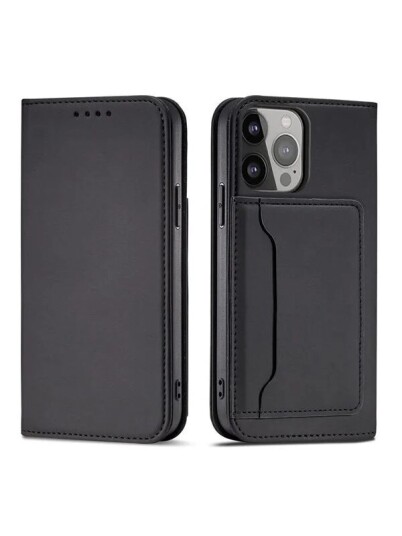 Hurtel Magnet Card Case for Samsung Galaxy S23+ Flip Cover Wallet Stand Black