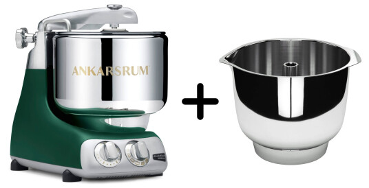 Ankarsrum Assistent AKM 6230 Kjøkkenmaskin + Original vispebolle forest green Ankarsrum Assistent AKM 6230 Kjøkkenmaskin + Original vispebolle forest green