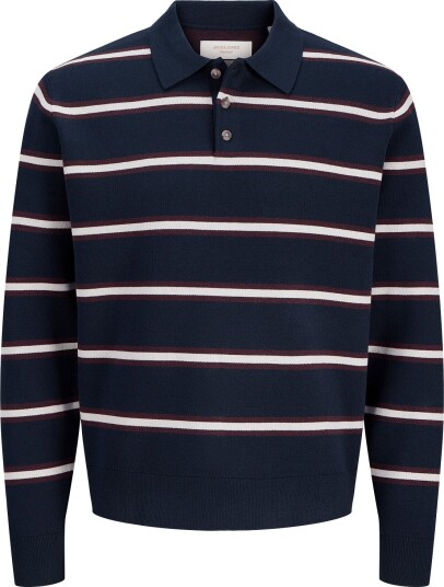 Jack & Jones Joratocha Knit Stripe Polo Jnr Navy 176
