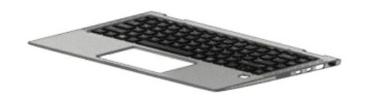 HP TOP COVER W/KB BL PVCY ICE