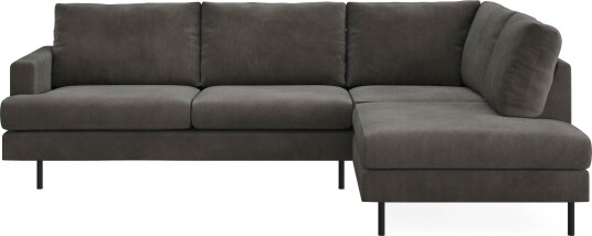 Menard Compact 4 seters Høyrevendt L formet Sjeselongsofa i Manchester Mørk grå