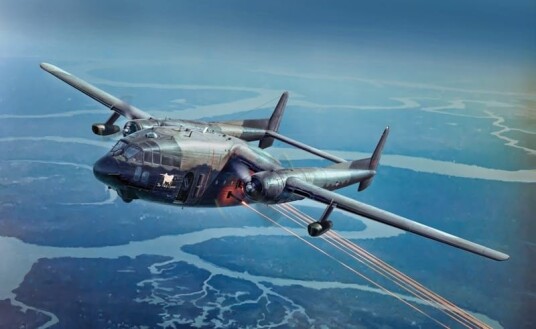 Italeri 1/72 Fairchild AC-119K Stinger Modellbyggesett