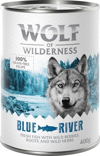 Wolf Of Wilderness Våtfôr Adult Blue River Fisk 12 X 400 G