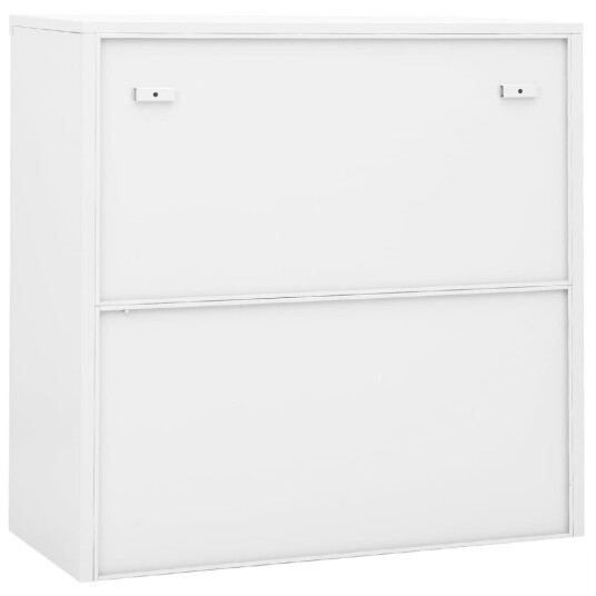 vidaXL Kontorskap med skyvedør 90x40x90 cm stål hvit