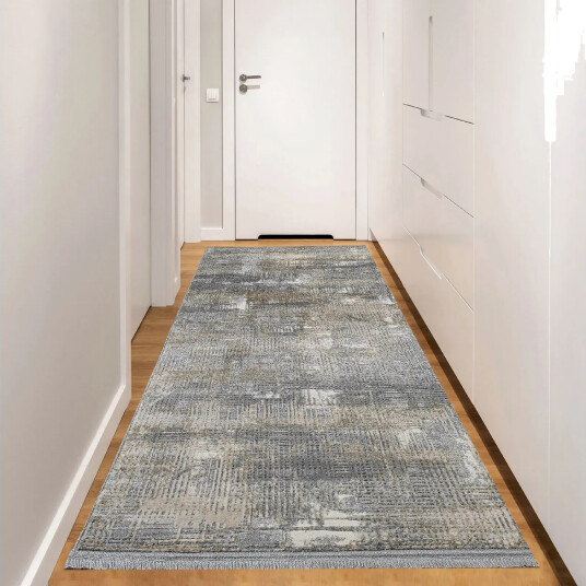 Naveena Gangmatte 100x500 cm Rektangulær - Grå/Beige/Creme