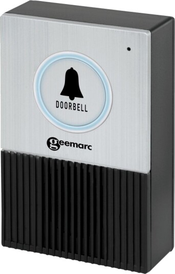 Geemarc Telecom Doorbell 595 U.L.E Sort Sølv Ce Ukca Trådløs 50 M Ip44 Batteri