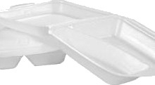 Skumbakke 2 Rum 210X245x72 Mm Hængslet Låg Xps Hvid,3 Pk X 100 Stk/Krt