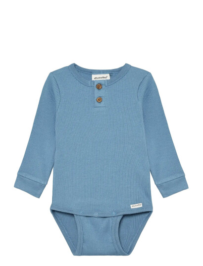 Minymo Body Ls Rib Vinter Blue 68