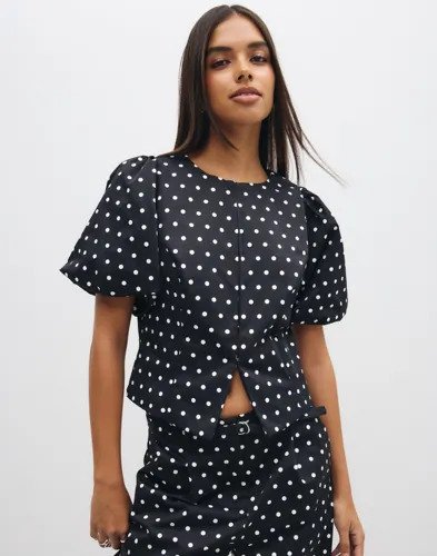 Neo Noir Svart Anela Dot Blouse