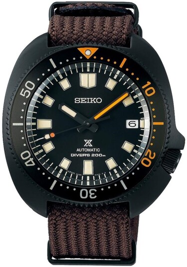 Seiko Herreklokke SPB257J1 Prospex Sort/Tekstil Ø43 mm