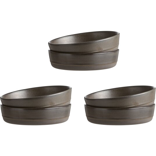 Aida RAW Dyp Tallerken 6 stk Metallic Brown