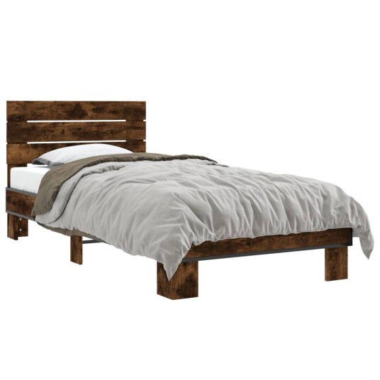  Sengeramme røkt eik 90x200 cm konstruert tre og metall 8721102447228