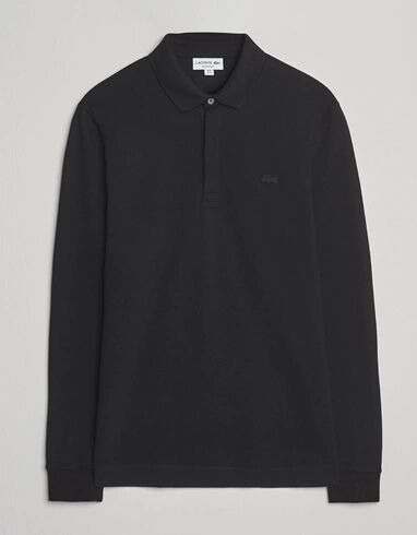Lacoste Paris Long Sleeve Polo Piké Black