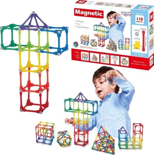 Woopie Magnetiske Byggeklosser 110 Deler