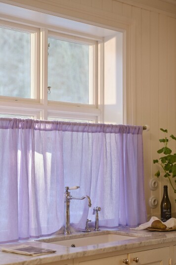 Jotex Kafégardin Linmiks Lys lilla LINN 206601605473