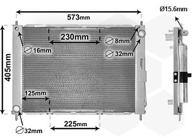 Radiator VAN WEZEL 4300M405