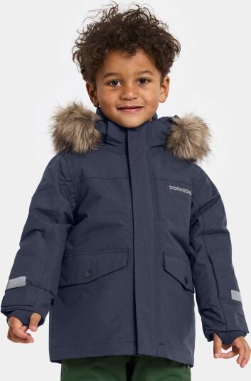 Didriksons Kids" Bjärven Parka 4 Navy 100