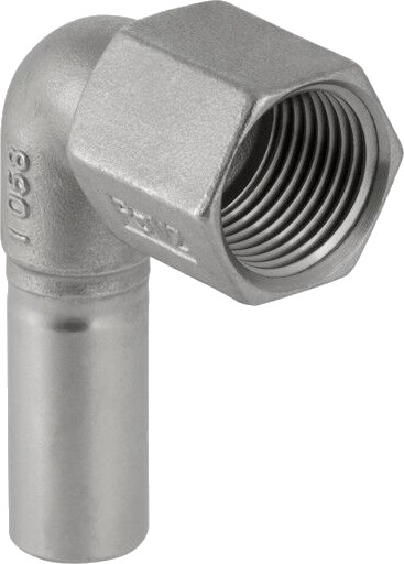 15 mm x 1/2" vinkelnippel/muffe Mapress RF