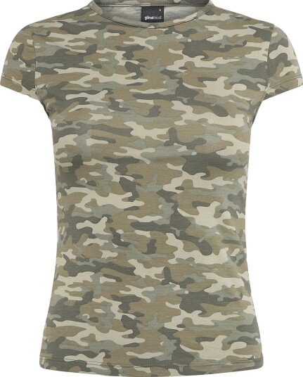 Gina Tricot Camo Baby Tee CAMO M