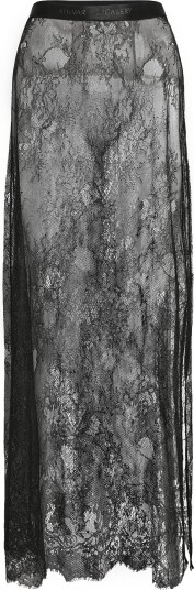 Ahlvar Gallery Hana Long Lace Skirt BLACK XS