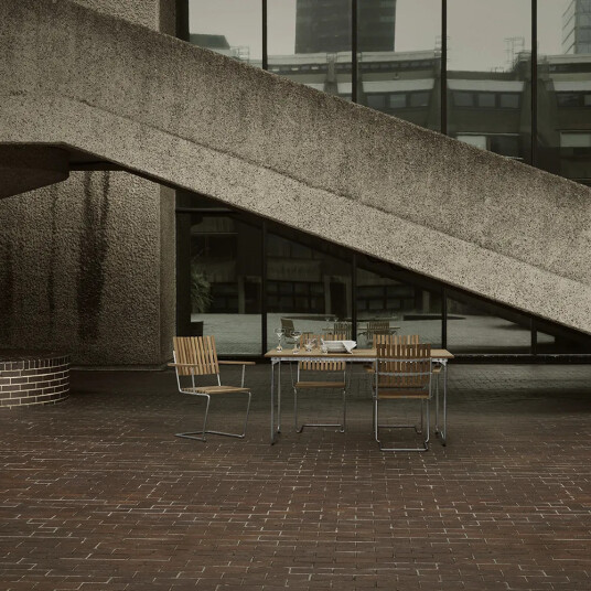 Grythyttan Stålmöbler Bovik bord 150 Teak / Galvanisert