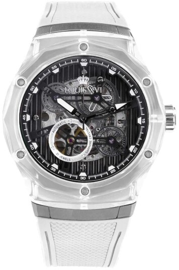Louis XVI Herreklokke LXVI3820 La Lumiere Sort/Gummi Ø45 mm