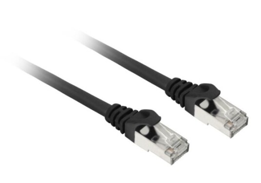 Sharkoon Patchkabel Sftp Rj-45 Med Cat.7A Råkabel Svart 5 Meter Kabelnettverk