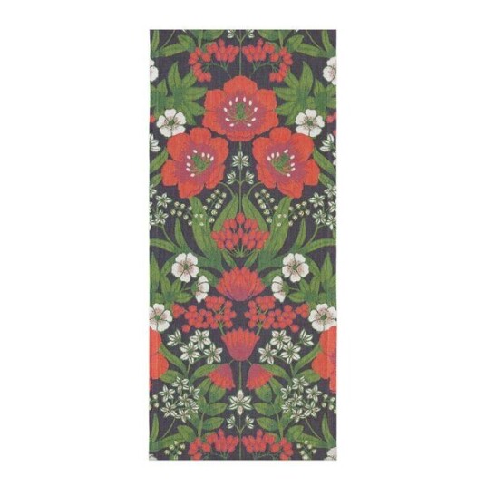 Ekelund   Julblomster bordløper 35x80 cm rød