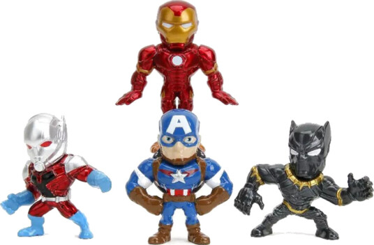 2.5" Marvel 4 PackIron Man Captain America Ant Man Black Panther