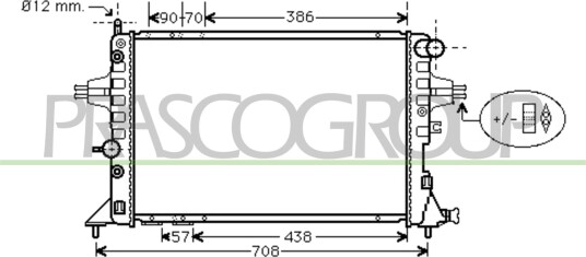 PRASCO OP017R002 Radiator motorkjøling