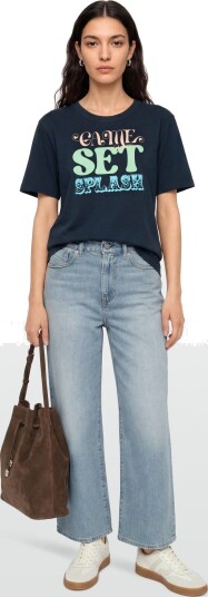 Maison Kitsune Game Set Splash Comfort Tee Shirt Navy XS