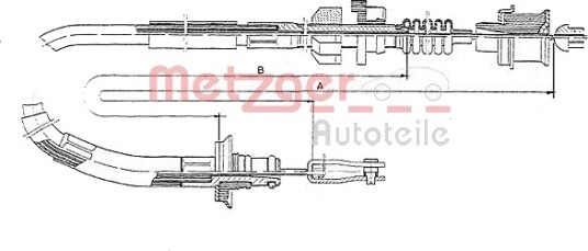 Clutchkabel METZGER 18.162