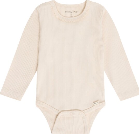 Minymo Body I/e Rib Rosa Fargetone Minymo 62 Langermet Body Beige
