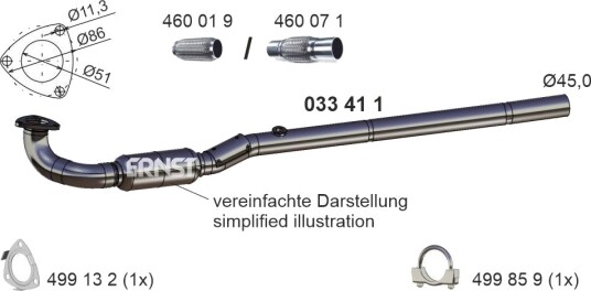 ERNST 033411 Eksosrør