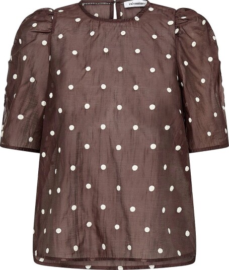 co’couture Bluse DitaCC Dot SS Blouse Brun