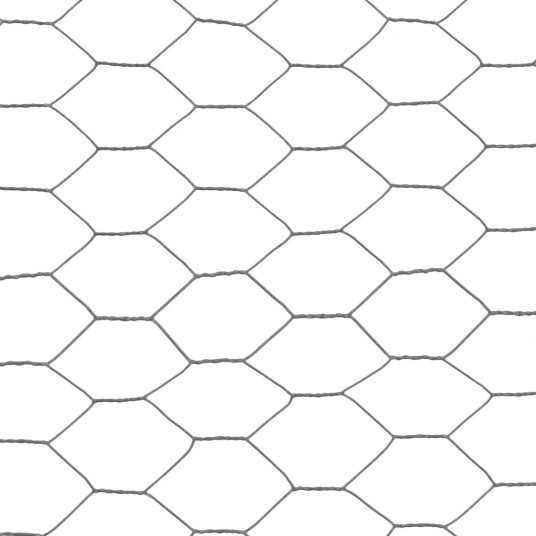 vidaXL Trådgjerde kylling stål med PVC belegg 25x1,5 m grå