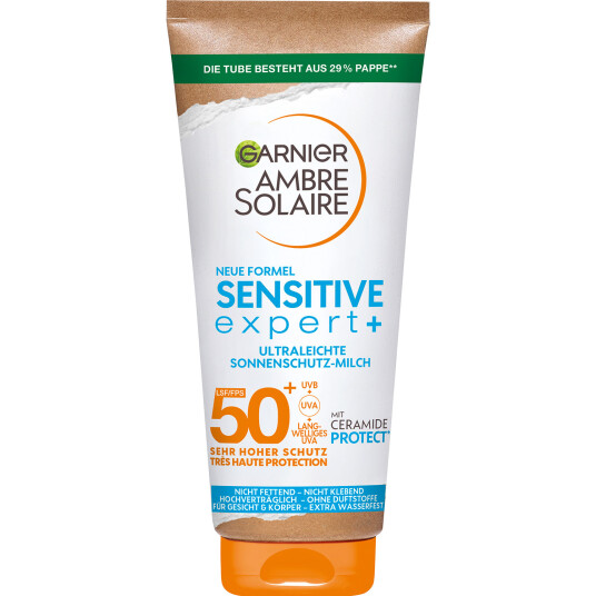 Garnier Ambre Solaire Sensitive Expert + SPF 50 Solkrem 175 ml