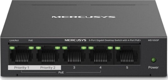 Mercusys MS105GP 5-porters gigabitswitch med POE+