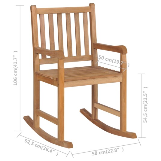 vidaXL Gyngestol heltre teak vidaXL Gyngestol heltre teak