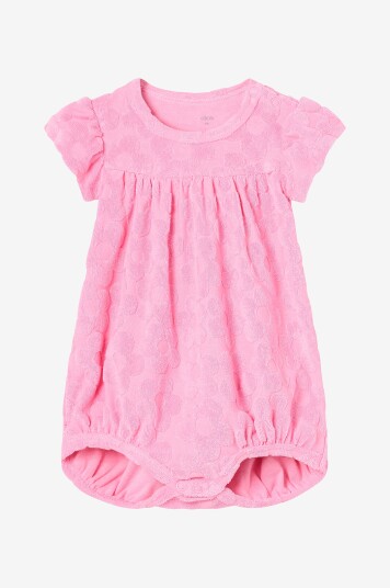 Ellos Collection Strukturmønstret body i bomullsjersey Rosa