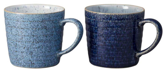 Denby Studio Blue Ridged Mugger 40 cl 2-Pack Denby Studio Blue Ridged Mugger 40 cl 2-Pack