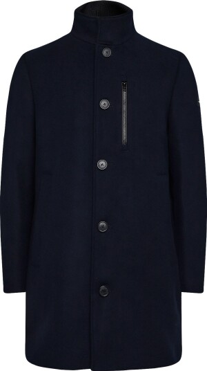 Tom Tailor Wool Coat With Stand Up Insert Navy M